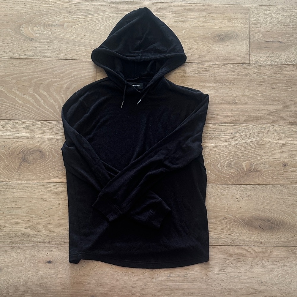 Nordstrom Men’s Black Hooded Sweater Shirt